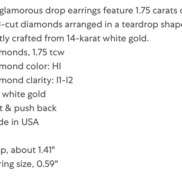 Effy 14 k white gold and diamond earrings - Picture 3 of 3